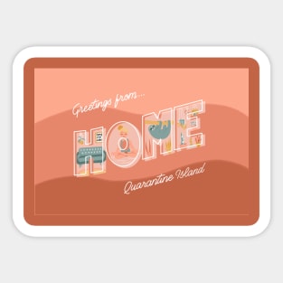 Quarantine Post Card Sticker